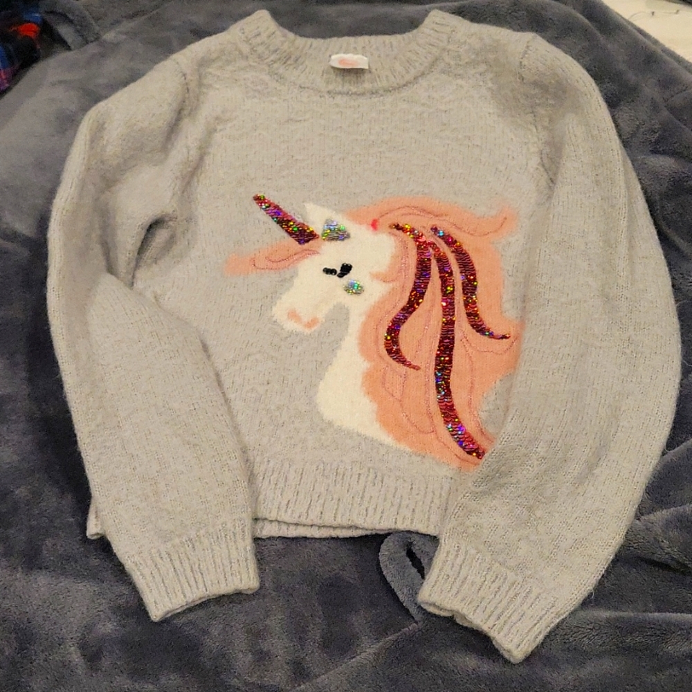 Girls Unicorn Sweater